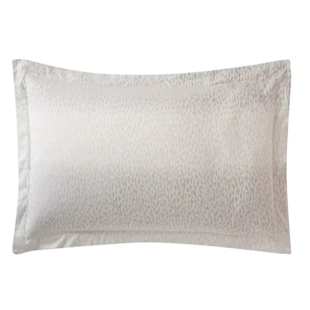 Anne De Solene Caractere Standard Shams Set of 2 Satin Jacquard Cotton Beige